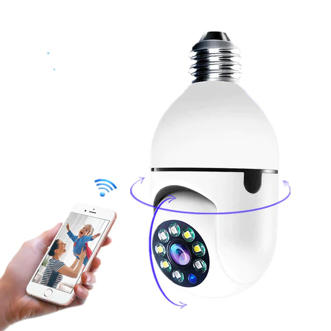 HD Light Bulb Security Camera with Motion Sensors